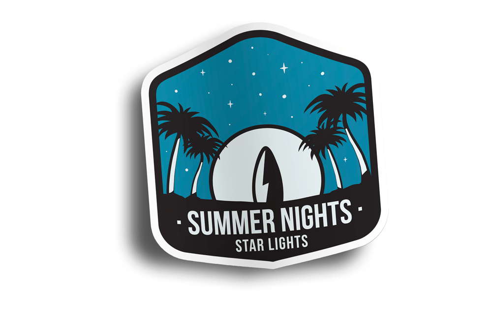 Summer Nights Camping Sticker