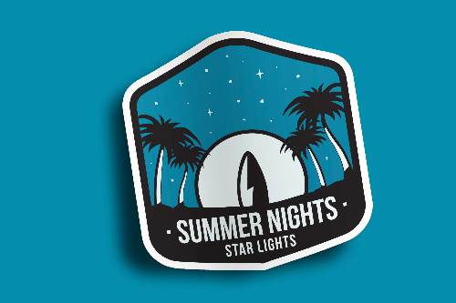 Summer Nights Camping Park Sticker