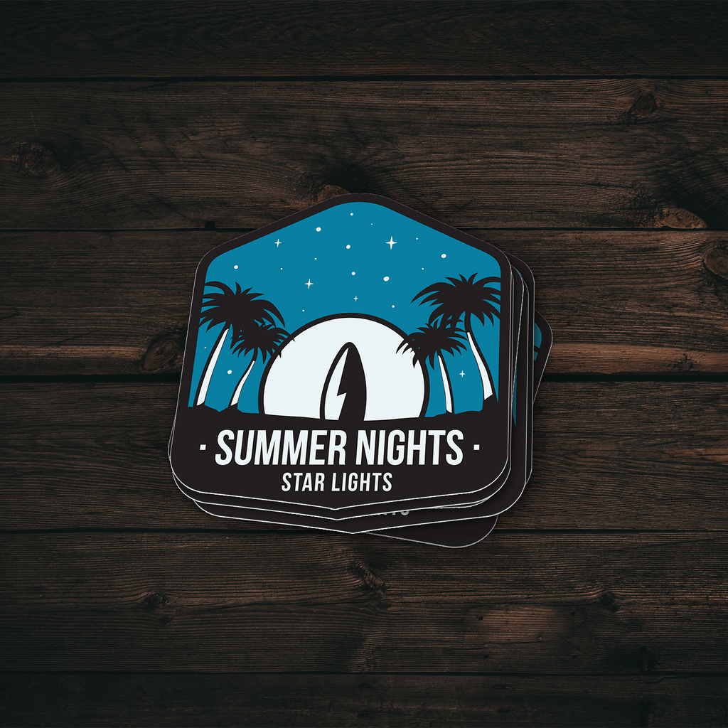 Summer Nights Camping Sticker