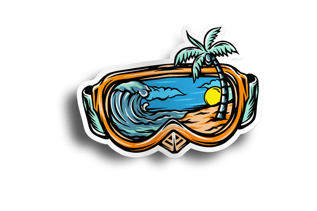 Scuba Goggle Summer Sticker