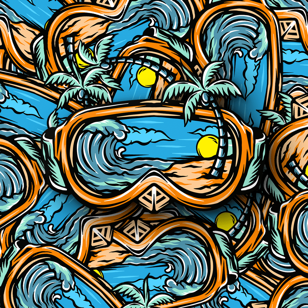 Scuba Goggle Summer Sticker