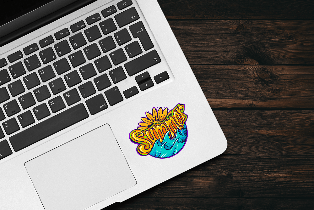 Sunflower Summer Wave Sticker