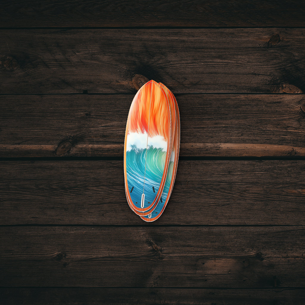 Surfboard Wave Sticker