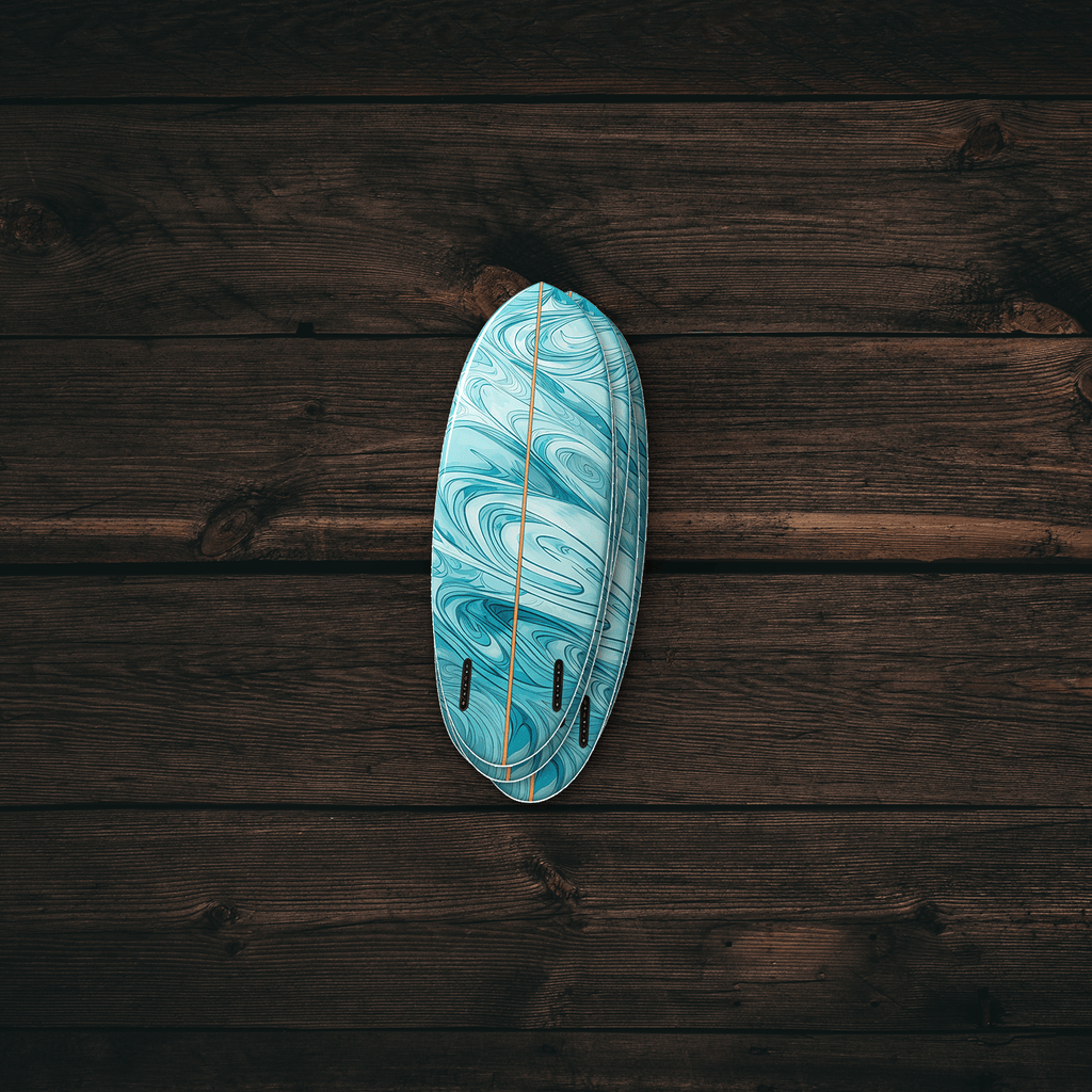 Ocean Blue Surfboard Sticker