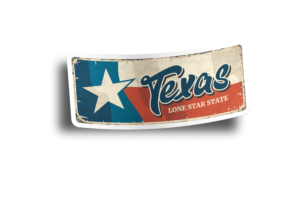 Texas State Vintage Sticker