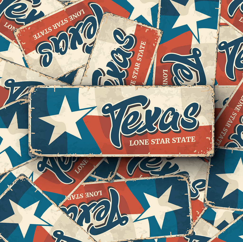 Texas State Vintage Sticker