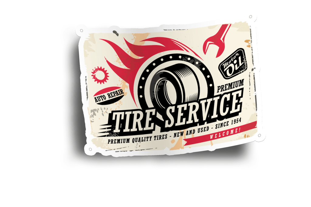 Tire Service Vintage Sticker