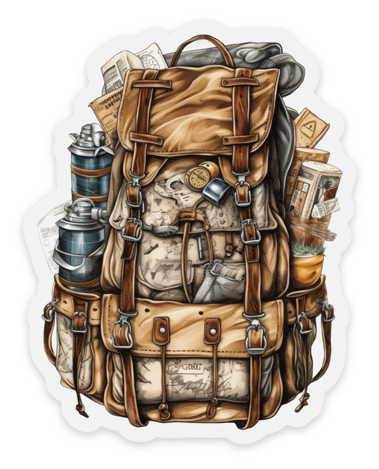 Travel Backpack Clear Sticker