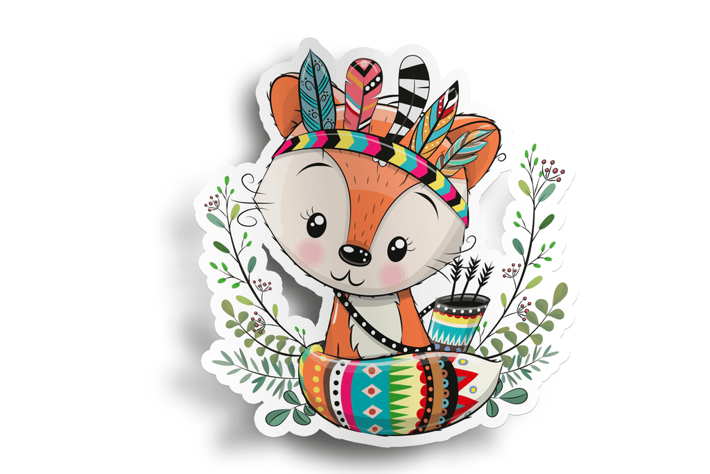 Tribal Fox Sticker