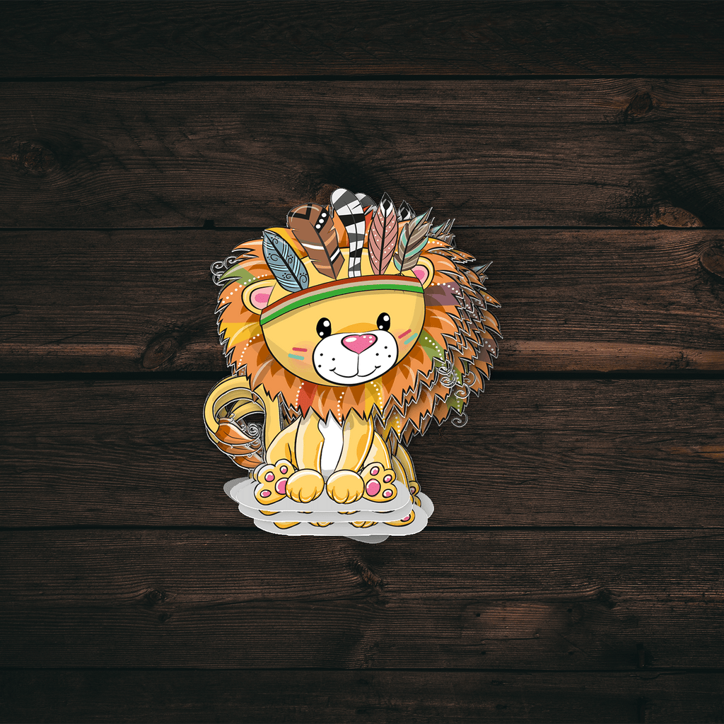 Tribal Baby Lion Sticker