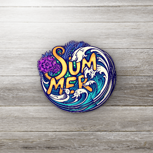 Tropical Summer Wave Sticker