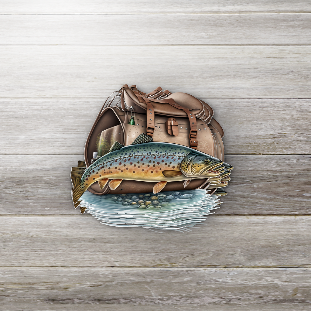 Fly Fishing Bag Sticker