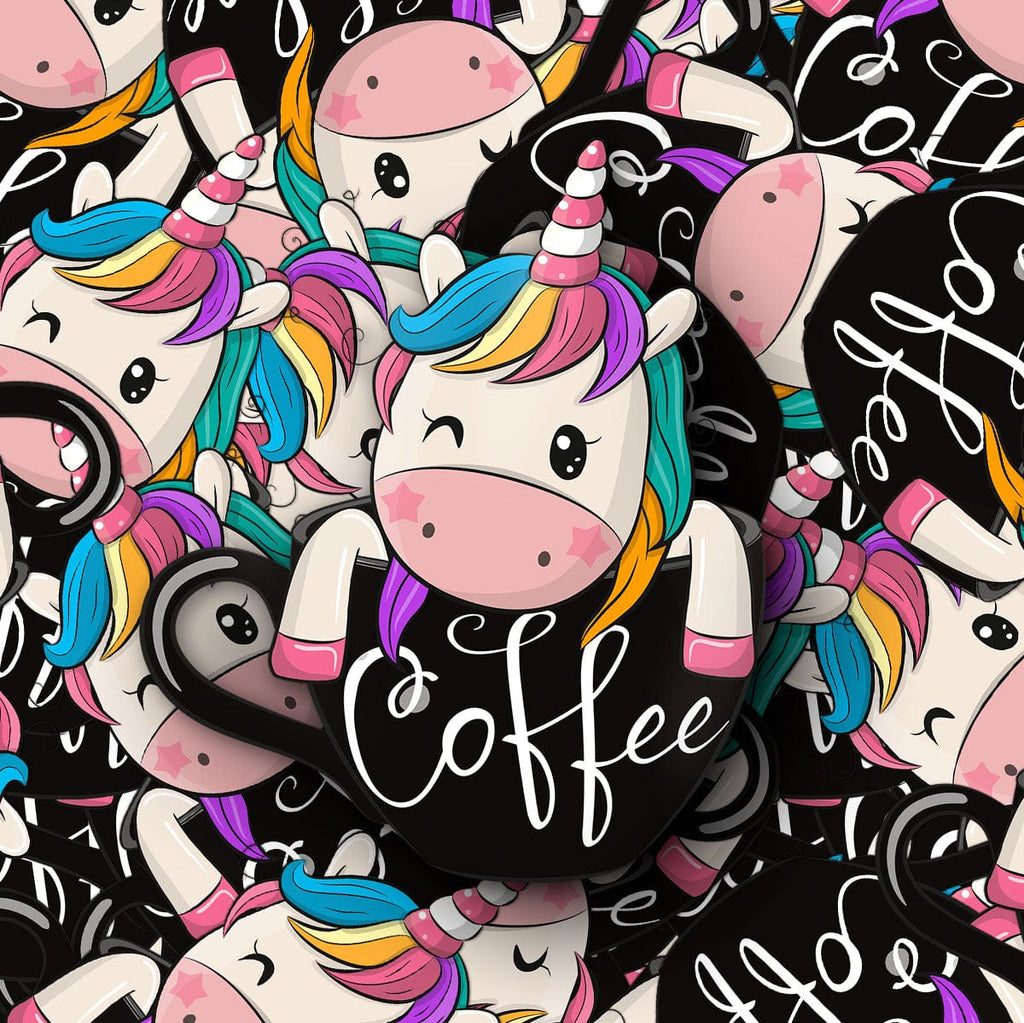 Unicorn Coffee Cup Sticker