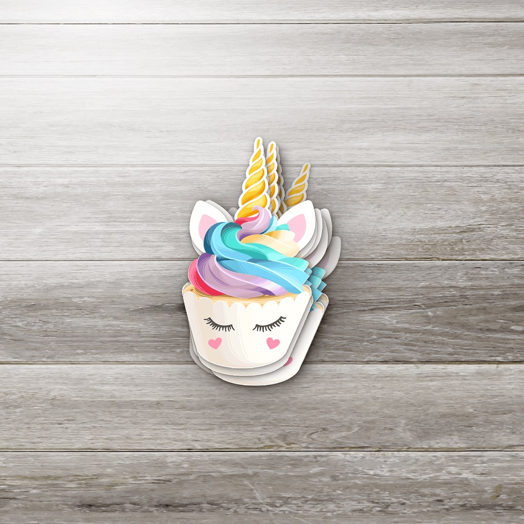 Unicorn Cupcake Sticker