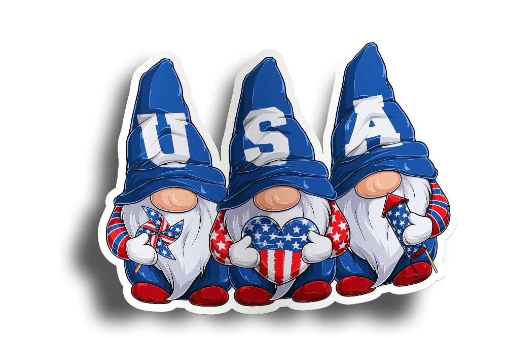 American Gnome Flag Sticker