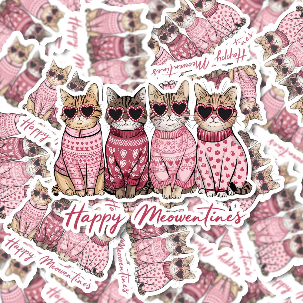 Valentine Cats Sticker