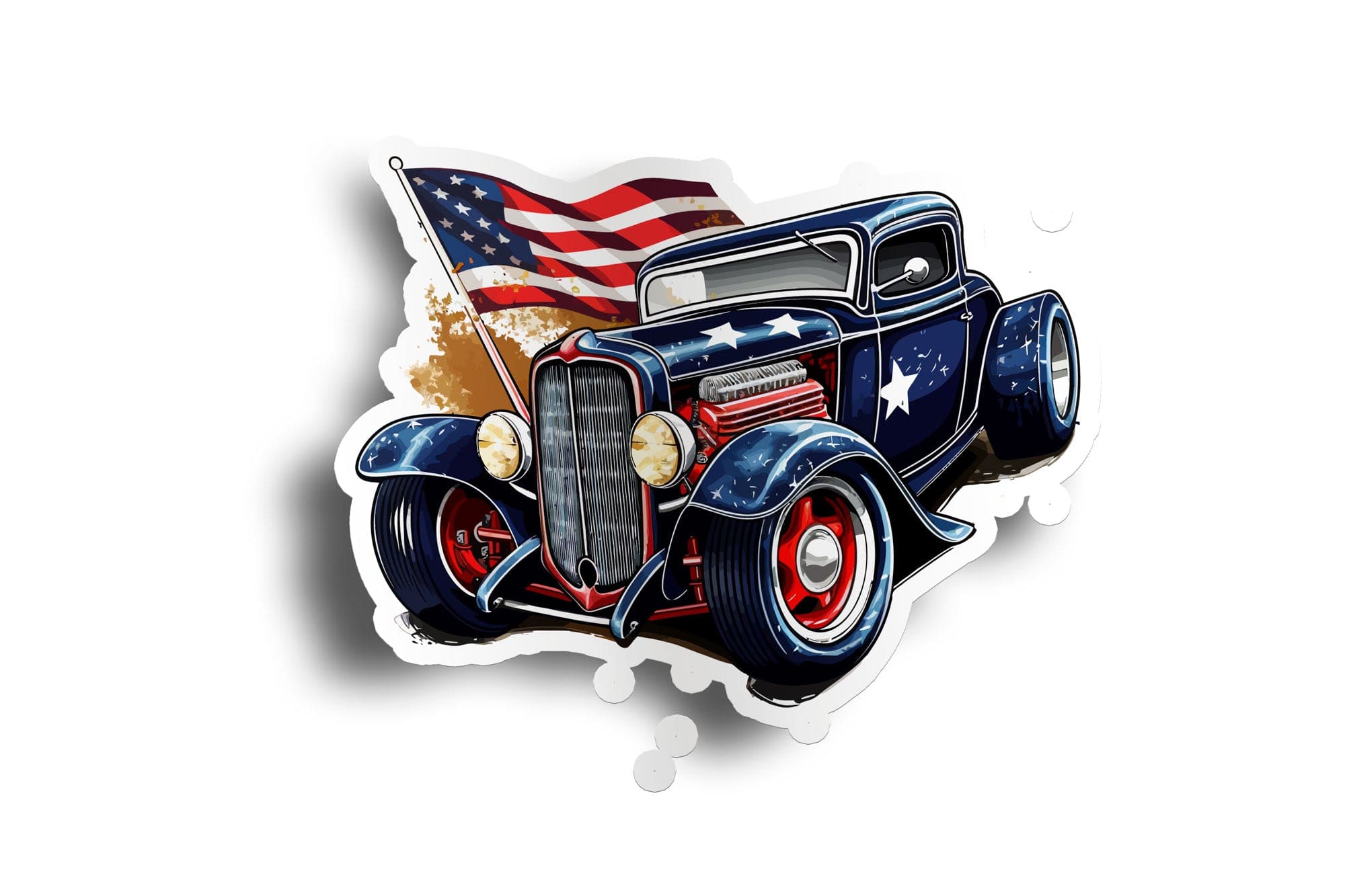 Hot Rod Sticker Decals American Hot Rod Decal – Piggy Print Stickers