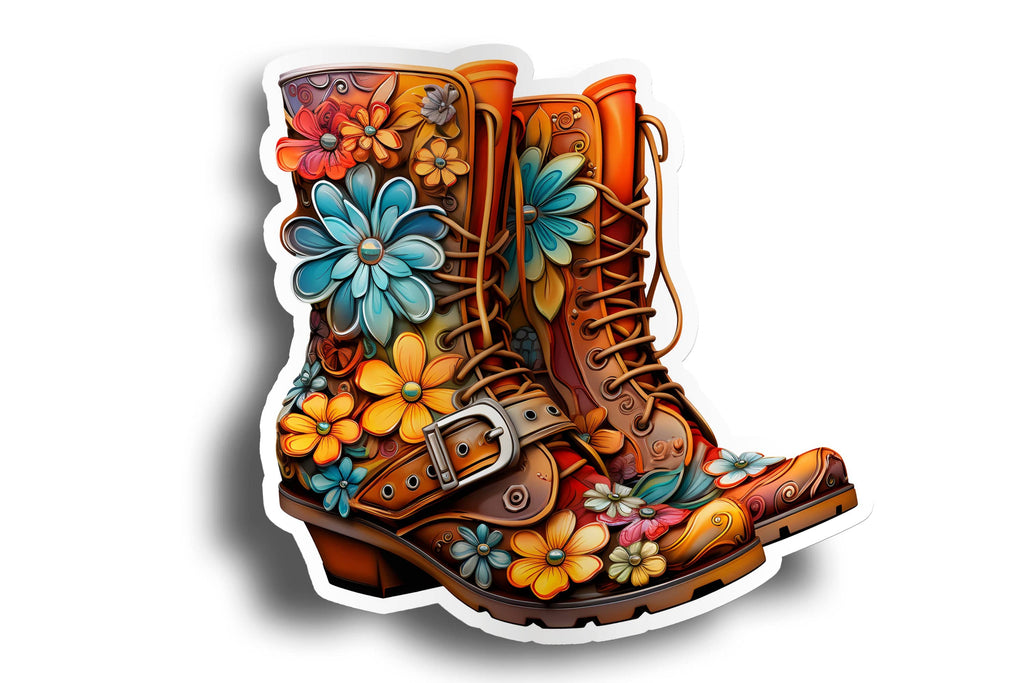 Vintage Hippie Boot Sticker