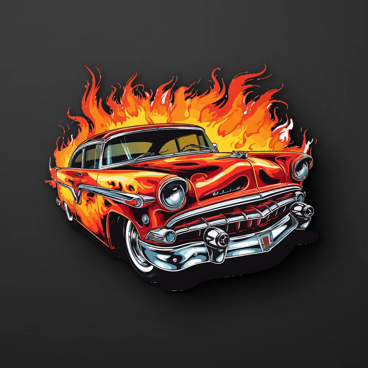 Hot Rod Sticker Decals Vintage 50s Hot Rod Sticker – Piggy Print Stickers