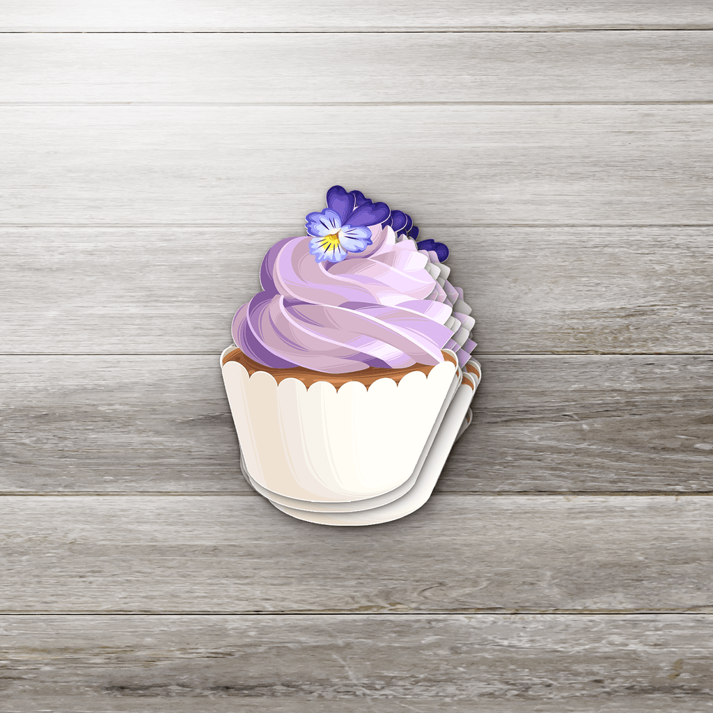 Violet Cupcake Sticker