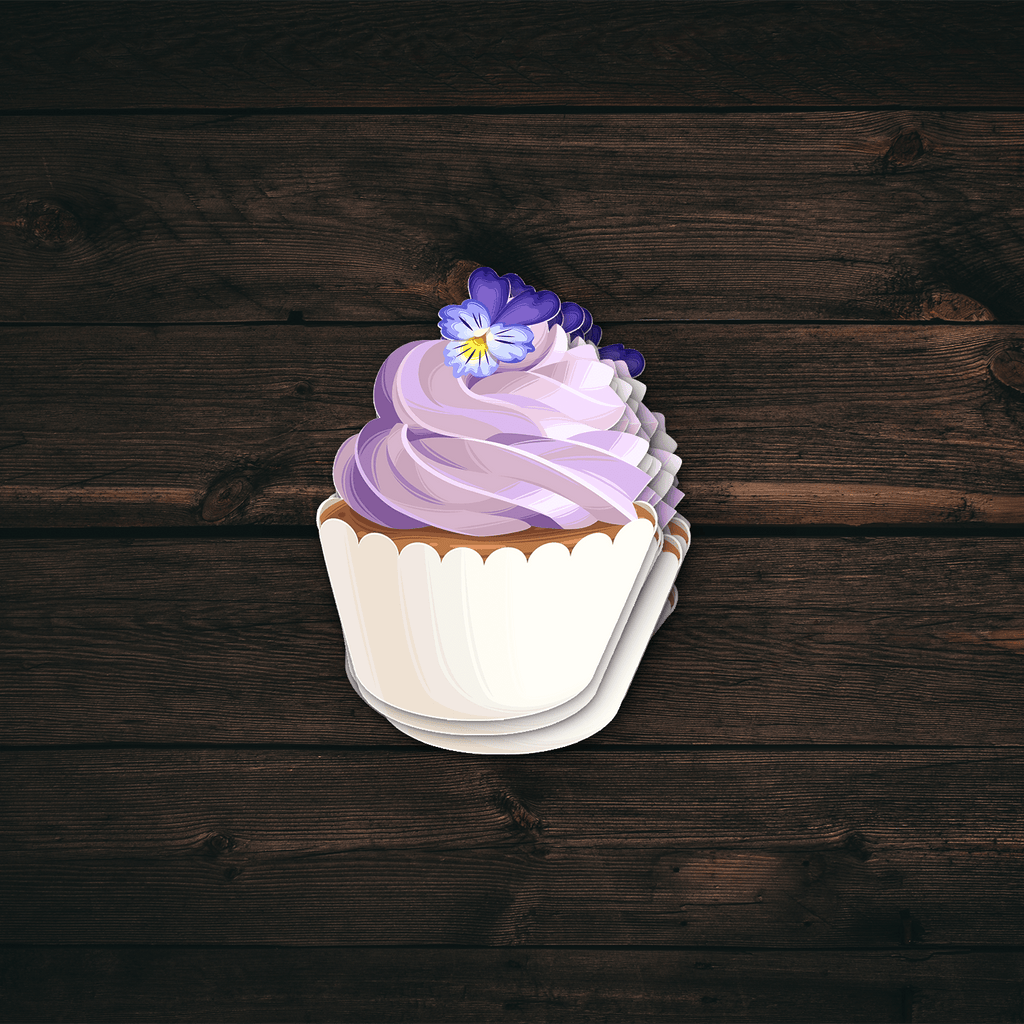 Violet Cupcake Sticker