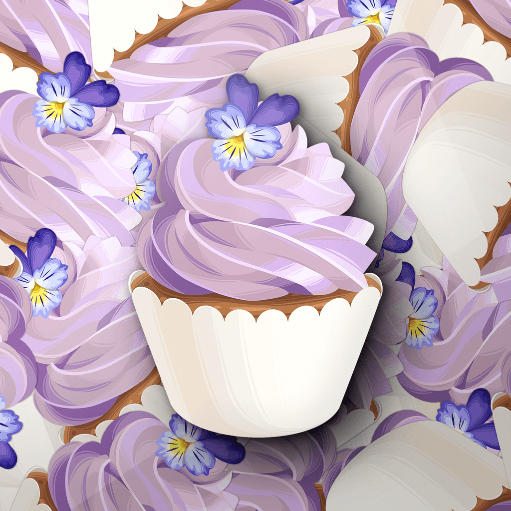 Violet Cupcake Sticker