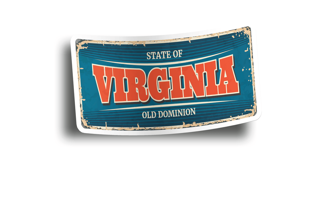 Virginia State Vintage Sticker