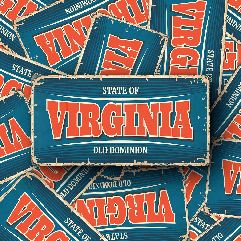 Virginia State Vintage Sticker