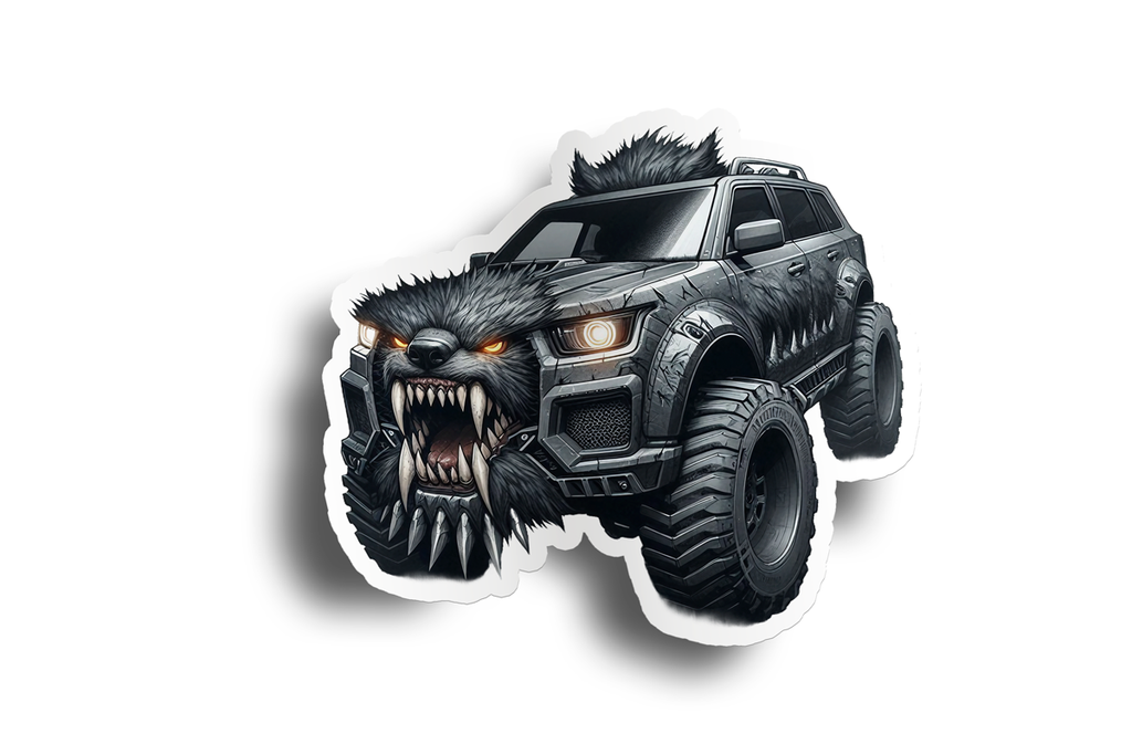 Werewolf Monster Car Sticker