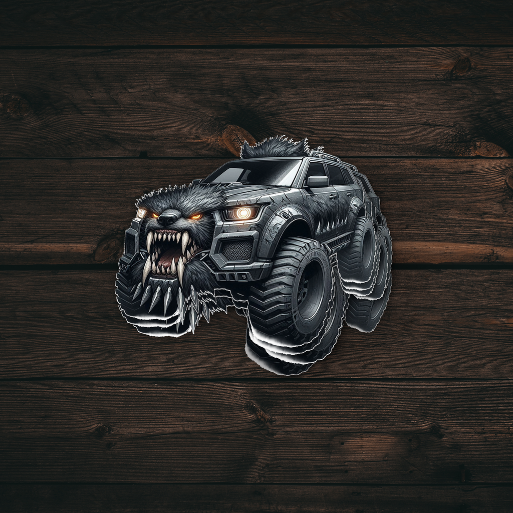 Werewolf Monster Car Sticker