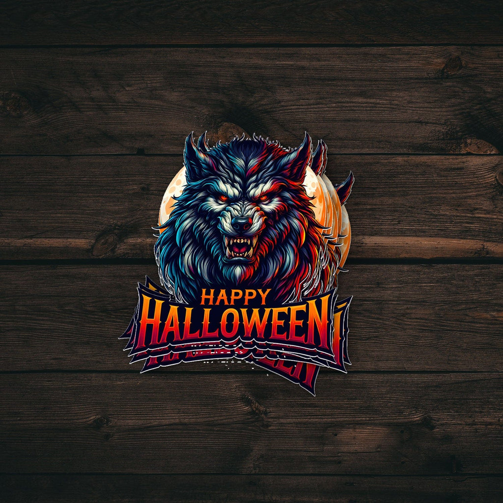 Werewolf Halloween Sticker