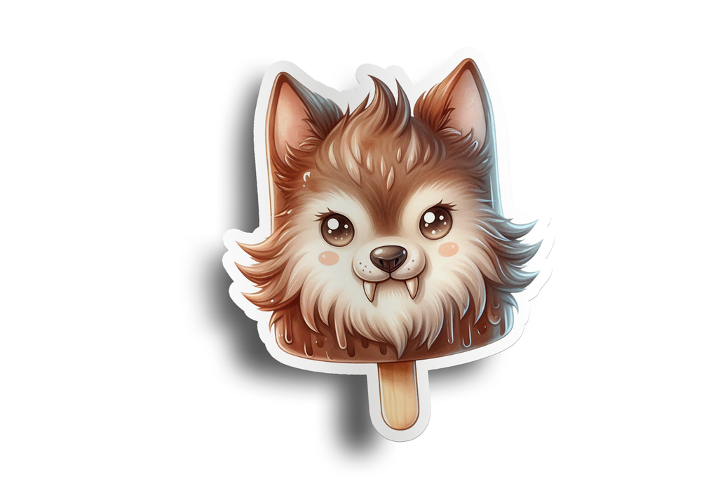 Girl Werewolf Popsicle Kid Sticker