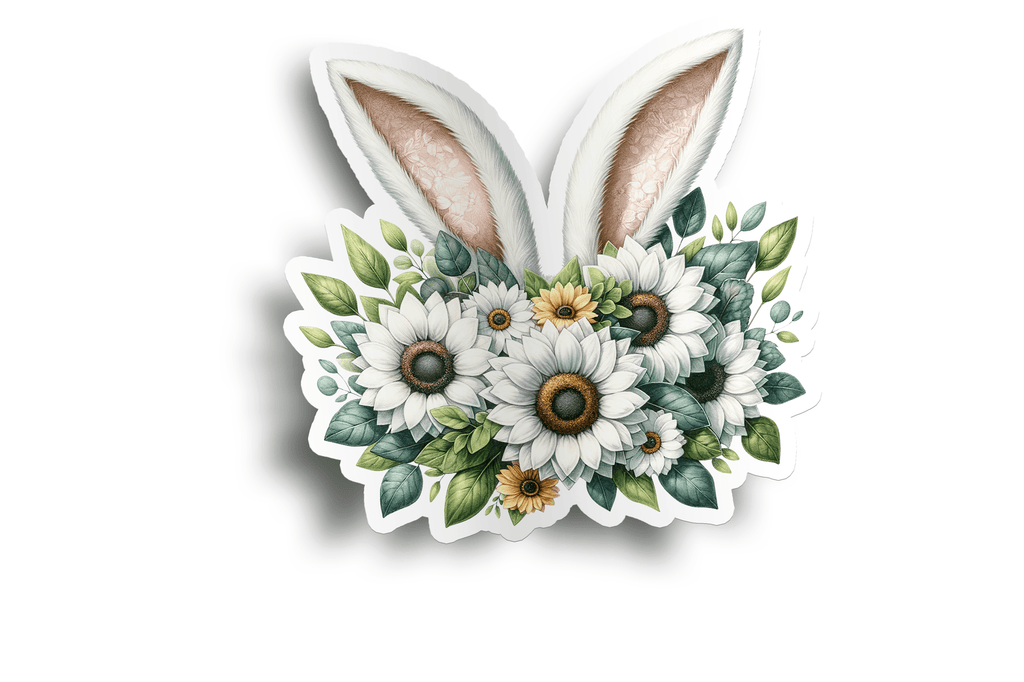 Bunny Floral Ear Stickers