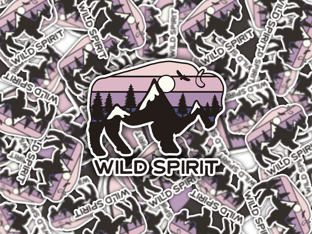 Wild Spirit Camping Sticker