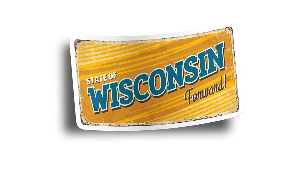 Wisconsin State Vintage Sticker