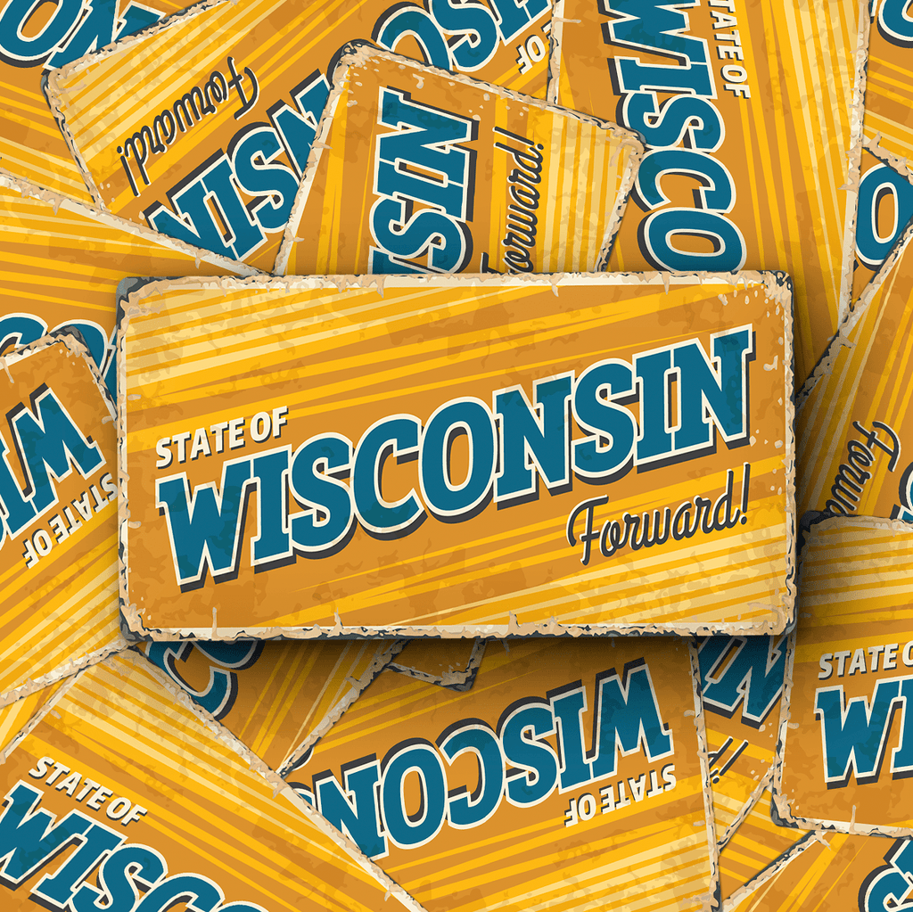 Wisconsin State Vintage Sticker