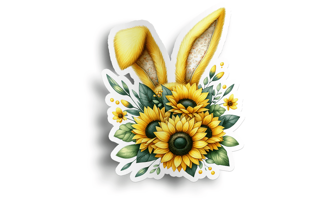 Bunny Floral Ear Stickers