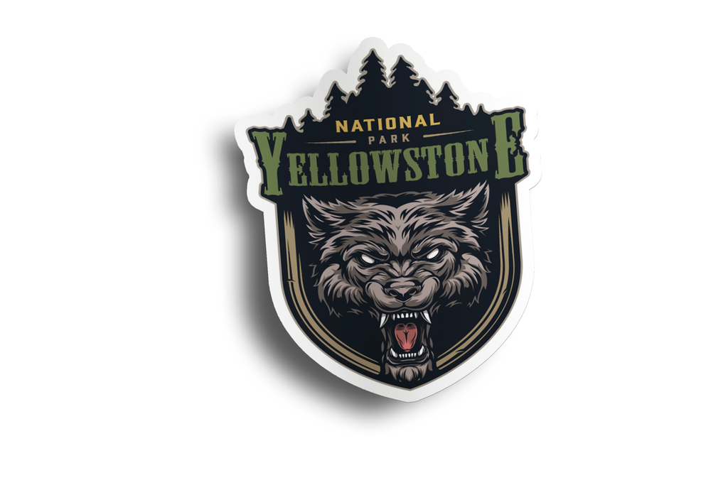 Yellowstone Wolf Park Clear Sticker