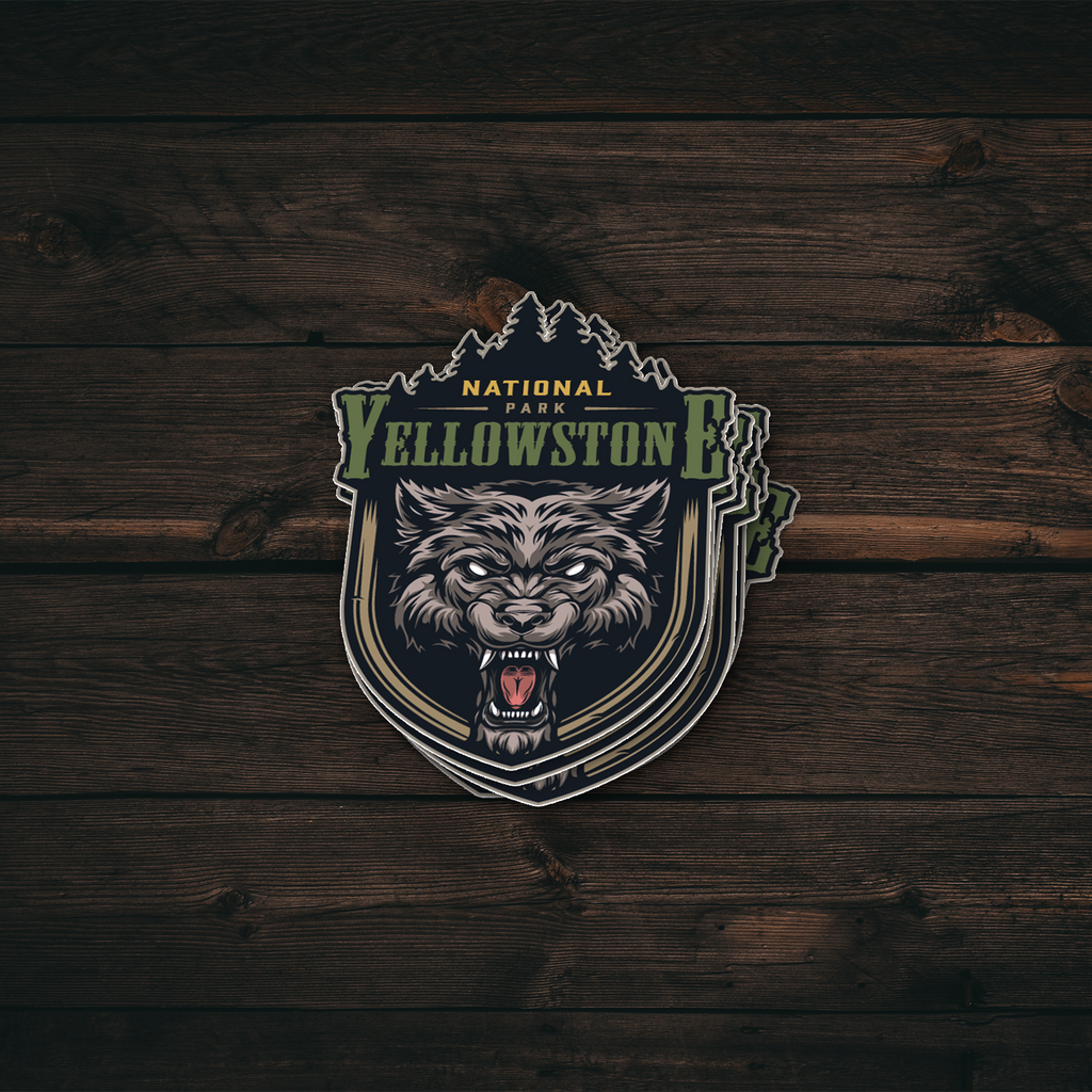 Yellowstone Wolf Park Clear Sticker